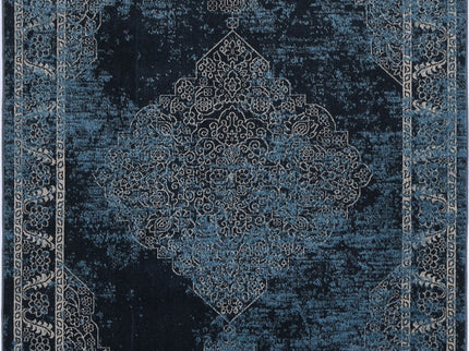 Oporto Algeciras Blue Transitional Soft Rug