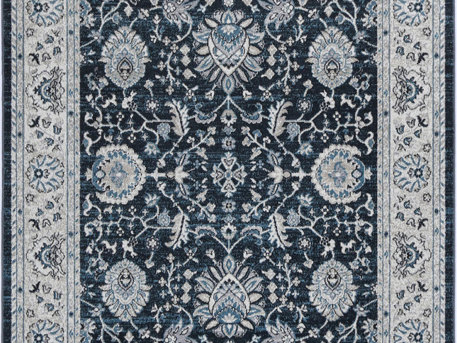 Oporto Salalah Blue Traditional Soft Rug