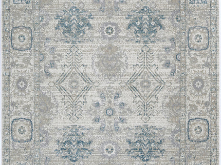 Oporto Antwerp Cream & Blue Traditional Soft Rug
