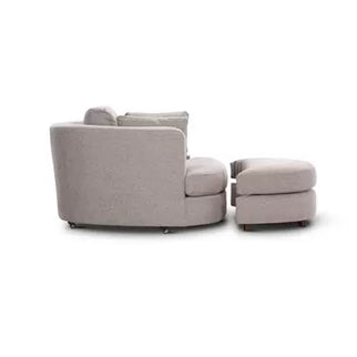 Orlando Swivel Chair w/Ottoman - Steel
