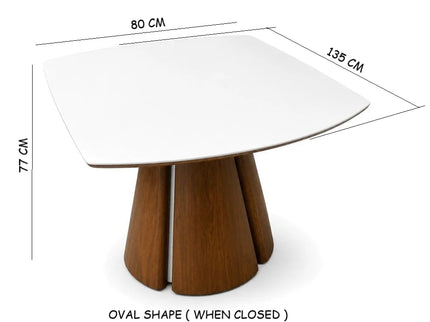 Valentino 5Pce Round Extendable Dining Suite W/ Flynn Chairs