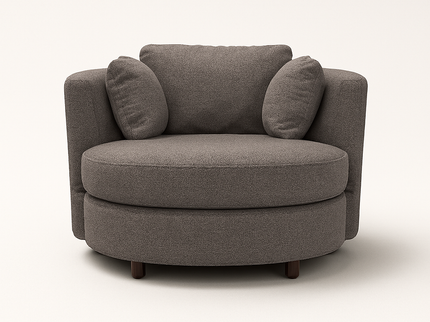 Orlando Swivel Chair w/Ottoman- Grey
