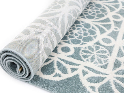Piccolo Aqua White Doily Kids Rug