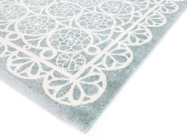 Piccolo Aqua White Doily Kids Rug