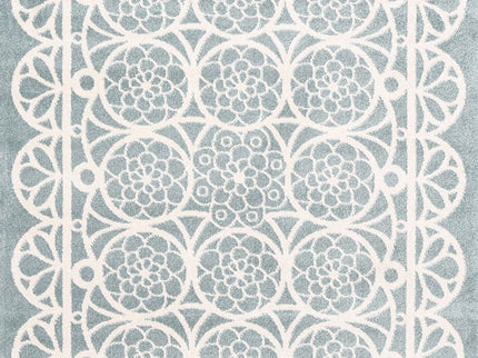 Piccolo Aqua White Doily Kids Rug