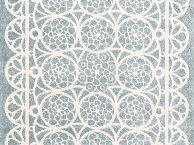 Piccolo Aqua White Doily Kids Rug