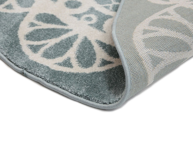 Piccolo Aqua White Doily Kids Round Rug