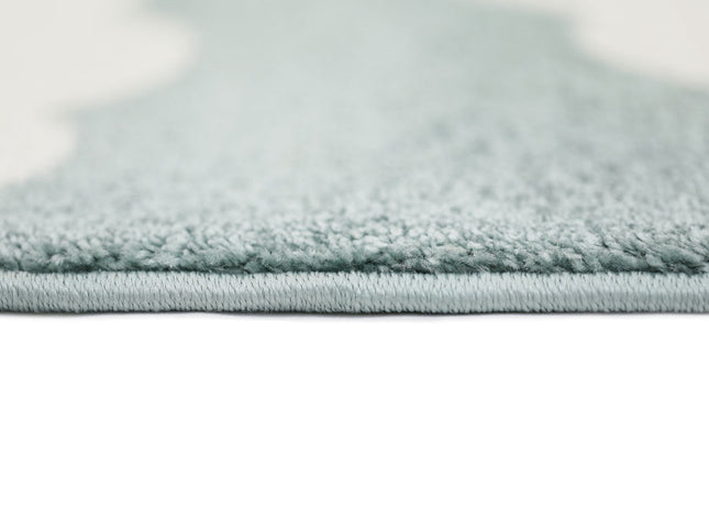 Piccolo Aqua White Cloud Kids Rug
