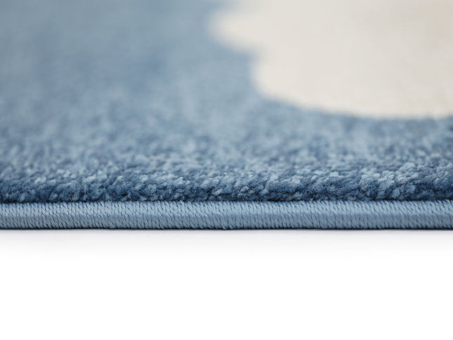 Piccolo Blue and White Cloud Kids Rug