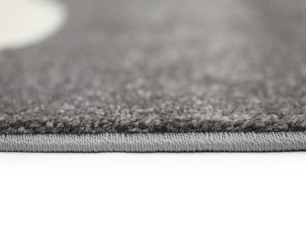Piccolo Dark Grey and White Cloud Kids Rug