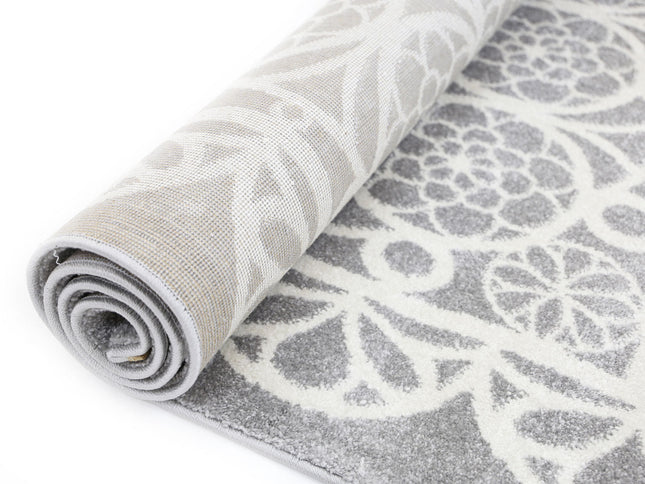 Piccolo Grey and White Doily Kids Rug