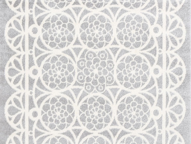 Piccolo Grey and White Doily Kids Rug
