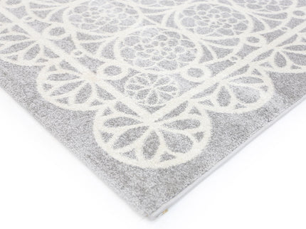 Piccolo Grey and White Doily Kids Rug