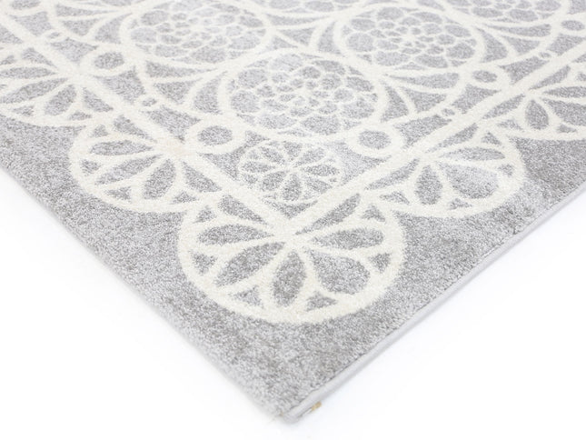 Piccolo Grey and White Doily Kids Rug