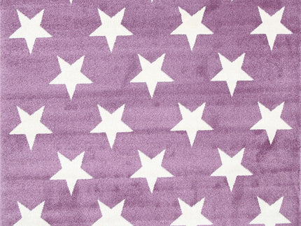 Piccolo Violet Pink and White Stars Kids Rug