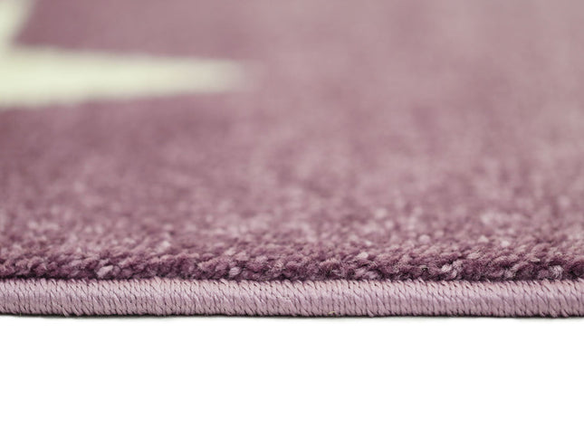 Piccolo Violet Pink and White Stars Kids Rug