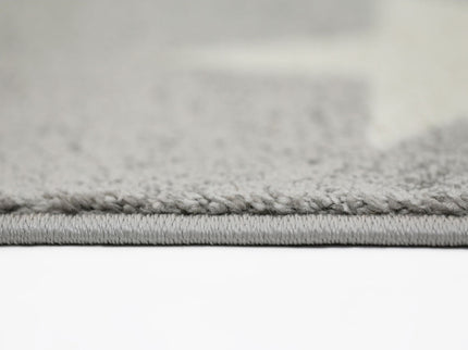 Piccolo Light Grey and White Stars Kids Rug