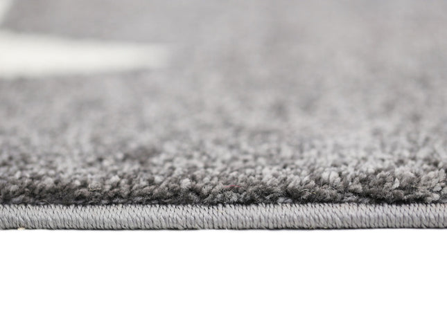 Piccolo Charcoal and White Stars Kids Rug
