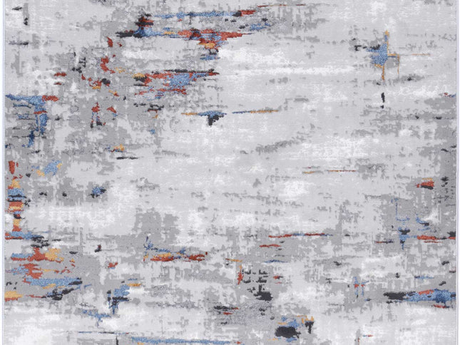 Porto Isla Blue & Red Abstract Rug