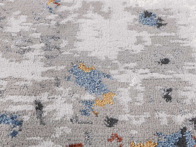Porto Isla Blue & Red Abstract Rug