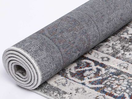 Porto Camila Grey & Blue Traditional Rug