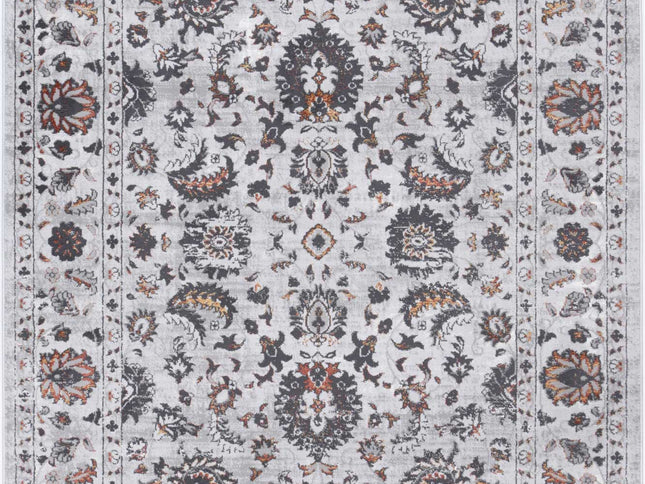 Porto Edward Ivory & Red Traditional Rug