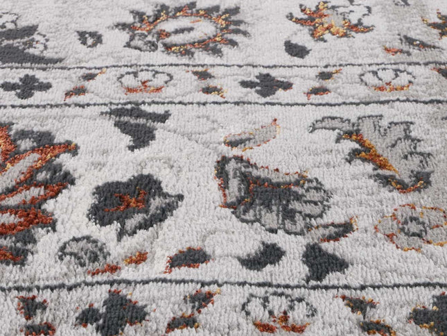 Porto Edward Ivory & Red Traditional Rug