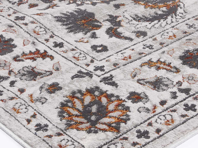 Porto Edward Ivory & Red Traditional Rug