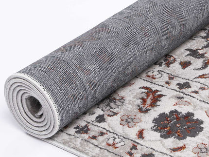 Porto Edward Ivory & Red Traditional Rug