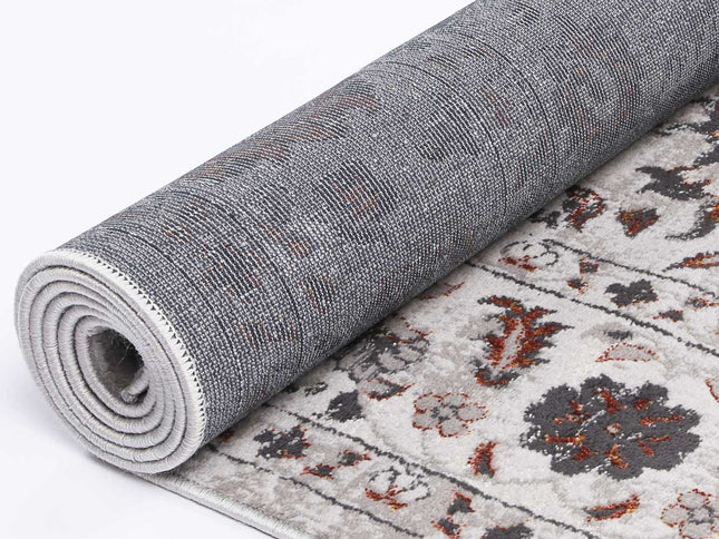 Porto Edward Ivory & Red Traditional Rug