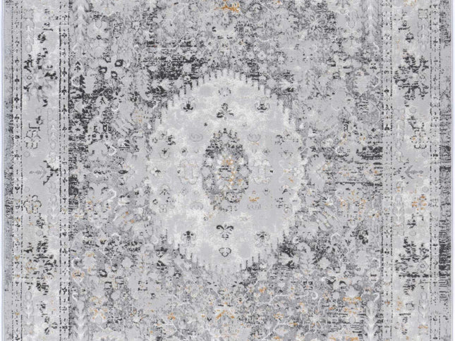 Porto Alexander Grey & Yellow Traditional Rug
