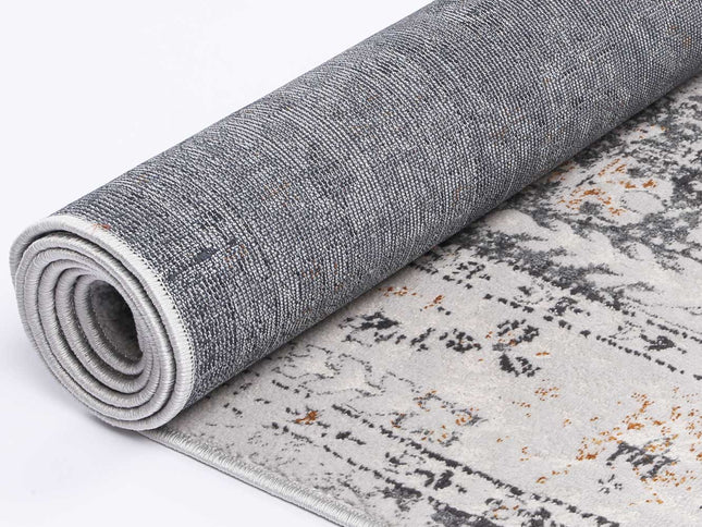 Porto Alexander Grey & Yellow Traditional Rug