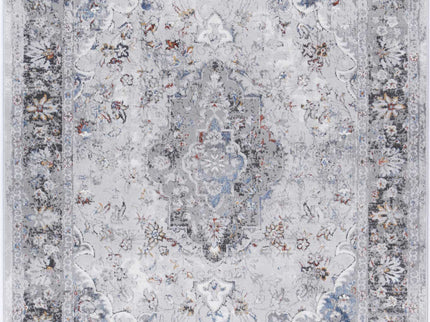 Porto Ava Ivory & Blue Traditional Rug