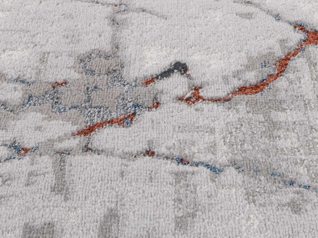 Porto Vincent Grey & Multi Abstract Rug