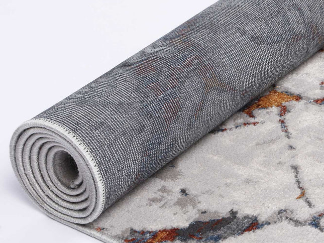 Porto Vincent Grey & Multi Abstract Rug