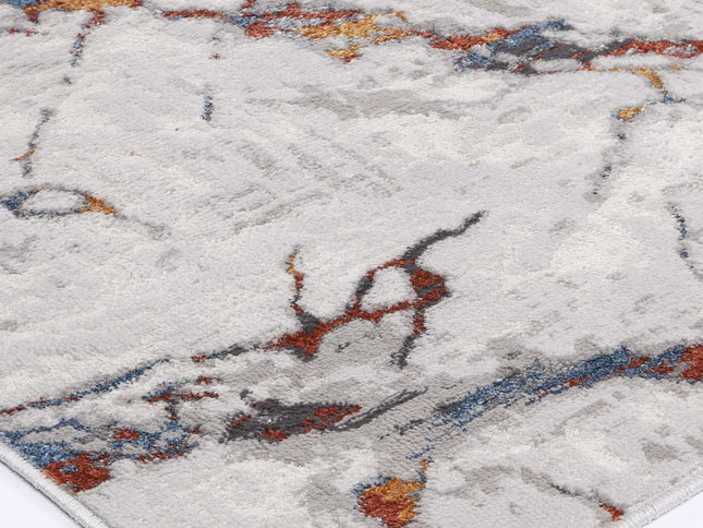 Porto Vincent Grey & Multi Abstract Rug
