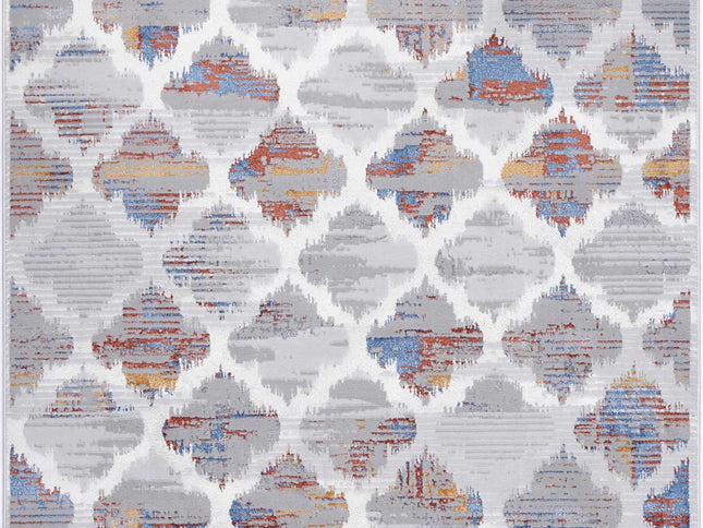 Porto Isabella Grey & Multi Geometric Rug