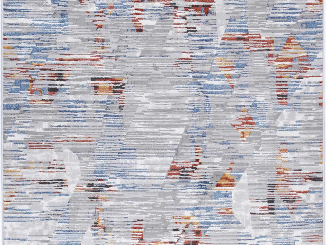 Porto Michael Grey & Multi Abstract Rug