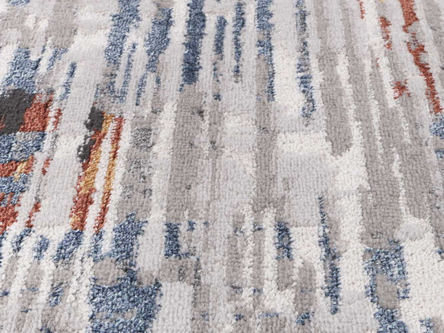 Porto Michael Grey & Multi Abstract Rug