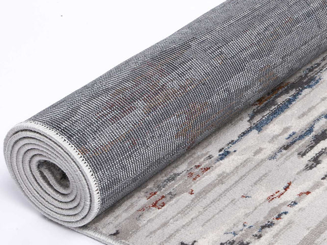 Porto Thomas Grey & Multi Abstract Rug