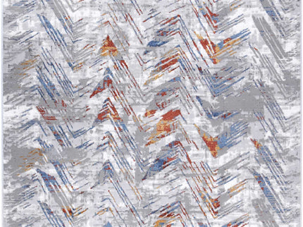 Porto Oskar Grey & Multi Geometric Rug