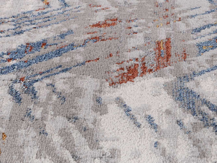 Porto Oskar Grey & Multi Geometric Rug