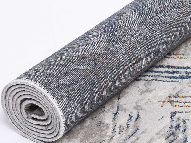 Porto Oskar Grey & Multi Geometric Rug