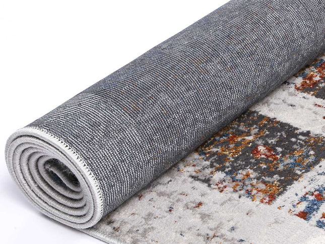 Porto Herman Grey & Multi Abstract Rug