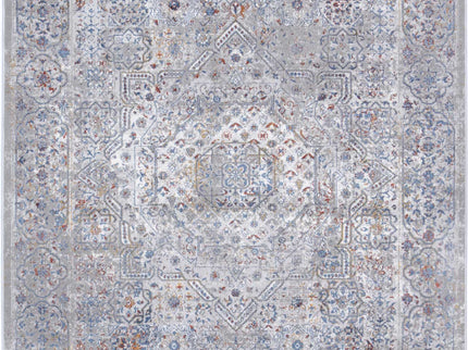 Porto Aurora Grey & Blue Traditional Rug