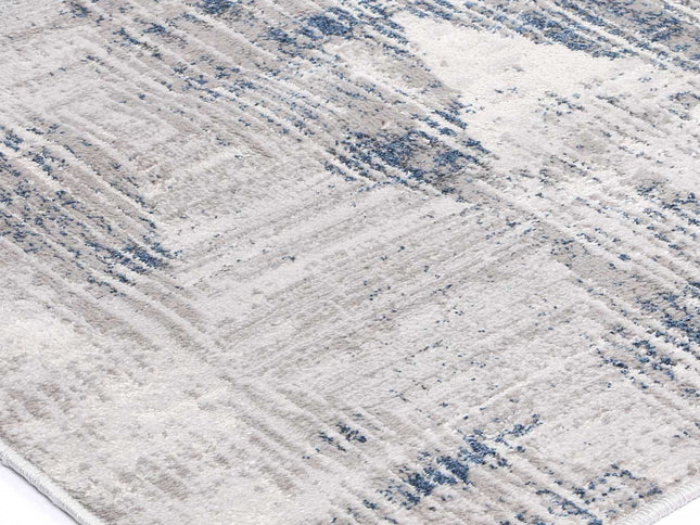Porto Harlequinn Grey & Blue Geometric Rug