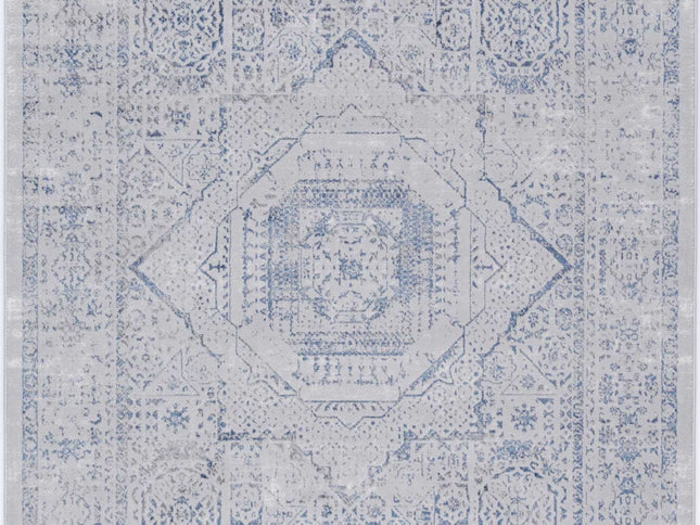 Porto Luna Cream & Blue Traditional Rug