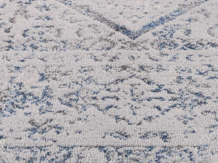 Porto Luna Cream & Blue Traditional Rug
