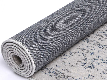 Porto Luna Cream & Blue Traditional Rug
