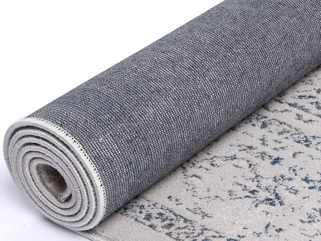 Porto Luna Cream & Blue Traditional Rug